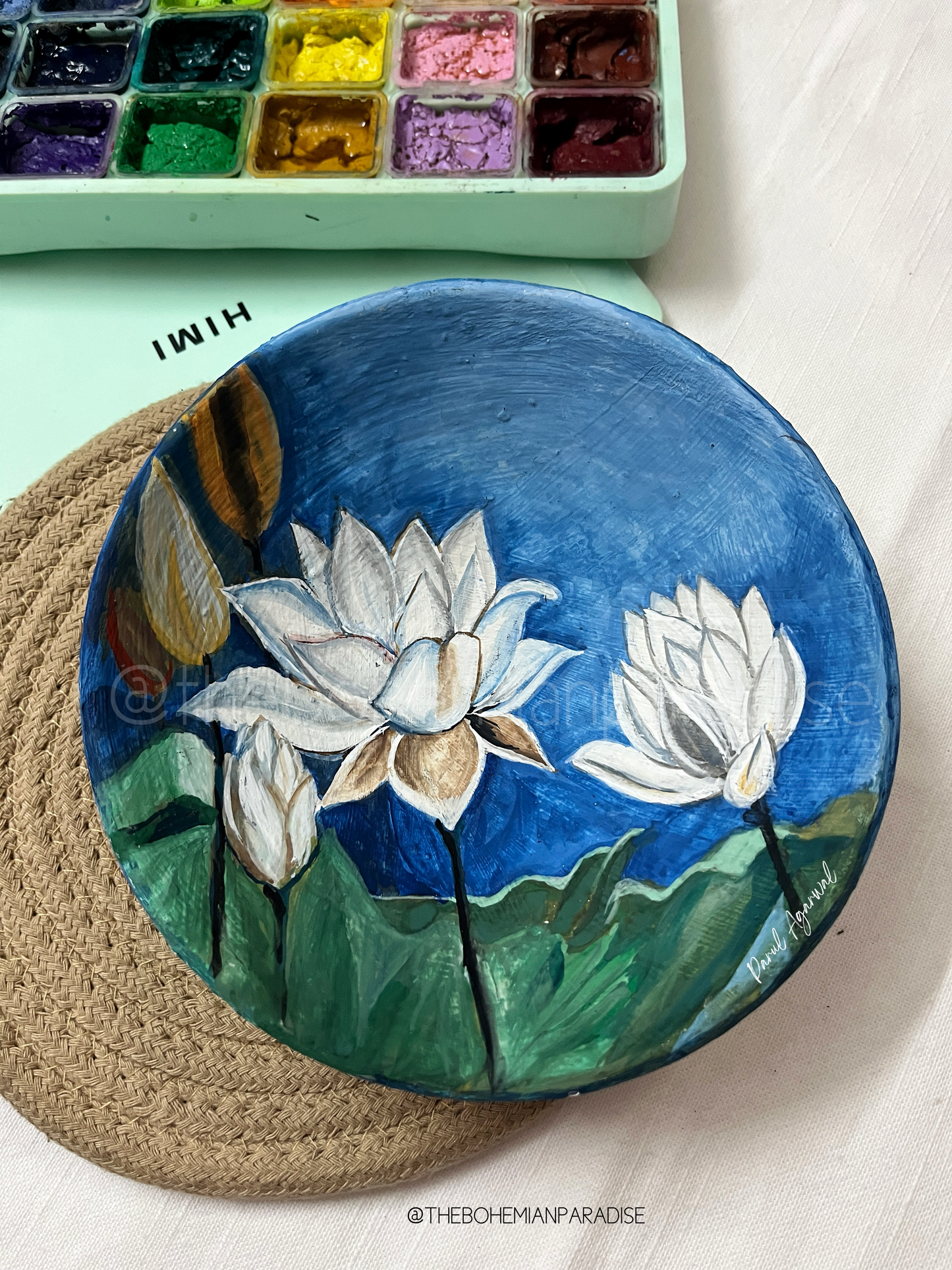 Lotus Blooms in Moonlight