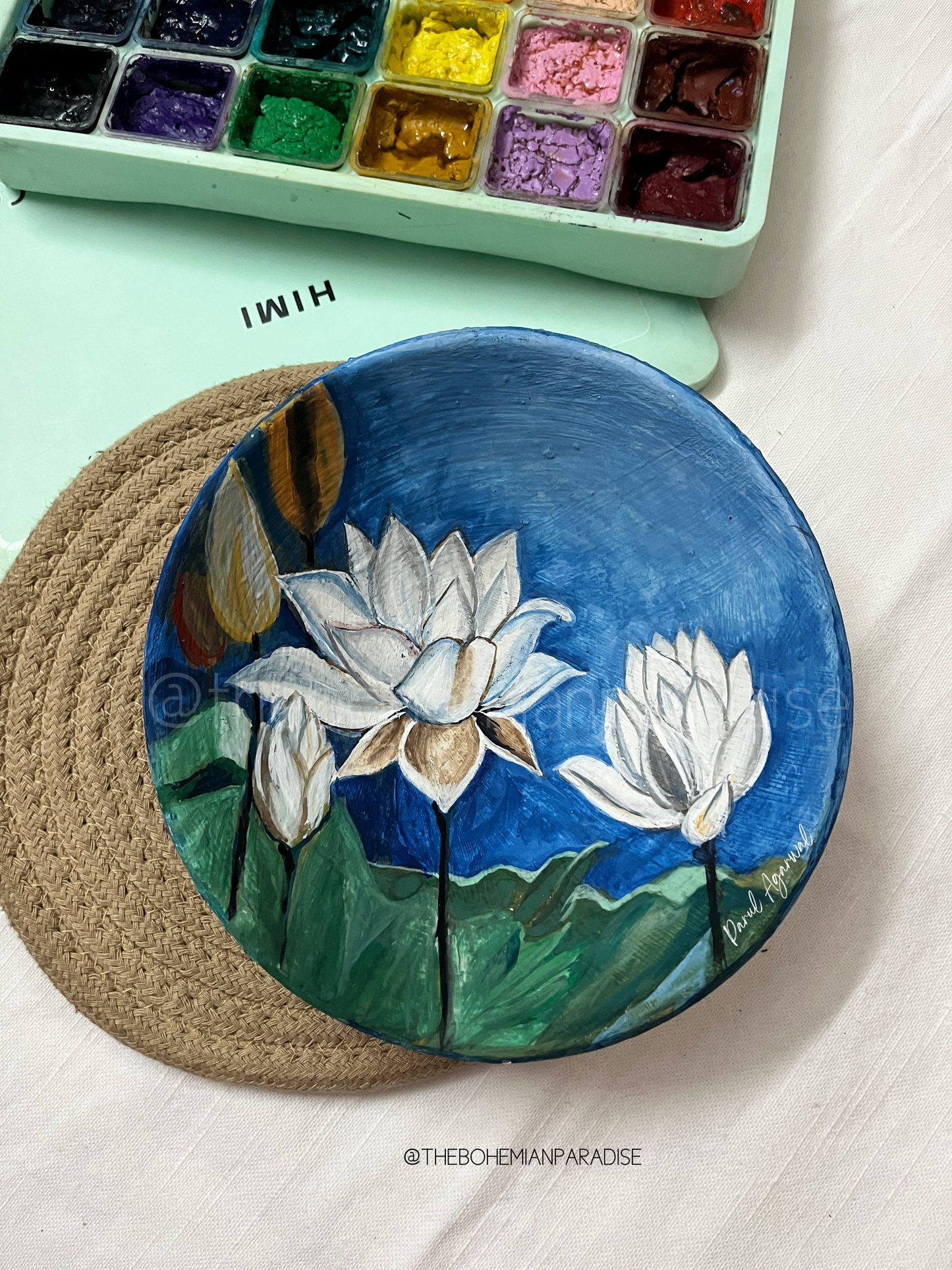 Lotus Blooms in Moonlight